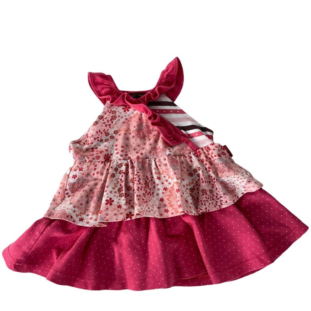 rabbitmoon Multi Pattern Knit Sundress Girls Size 18 - 24 Months